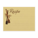 Old time cooking recipe card postcard