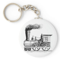 Old Time Steam Locomotive Key Chain