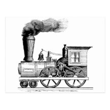 Old Time Steam Locomotive Post Cards
