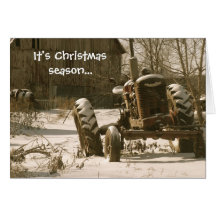 Old Tractor Christmas Card: Xmas Season