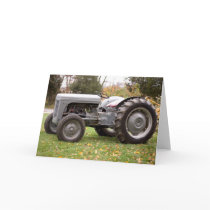 Old tractor in fall