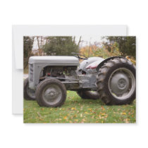 Old tractor in fall