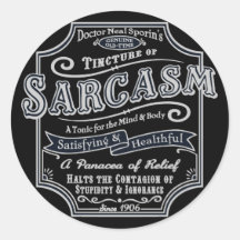 Old Tyme Sarcasm Sticker