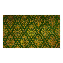 Old Victorian Roses Pattern, green Business Card