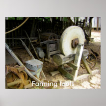 old vintage farm tools of the trade art picture print