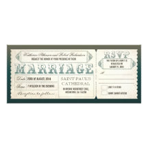 old vintage wedding invitations - tickets & RSVP