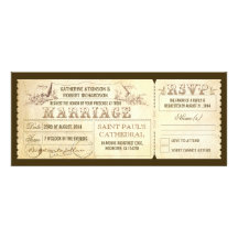 old vintage wedding invitations - tickets & RSVP
