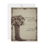 Old West Boot and Bouquet Vintage Response Card invitations