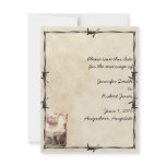 Old West Boots and Bouquets  Save the Date card invitations