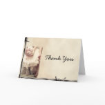 Old West Boots and Bouquets Thank You card