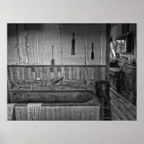 Old West Victorian Barber Shop Bath Posters