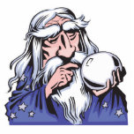 old white wizard merlin photo sculptures