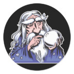 old white wizard merlin stickers