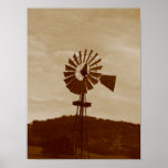 Old Windmill Poster