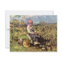 Old Woman From Dispenser By Grigorescu Nicolae Personalized Invitation