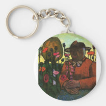 Old Woman in the garden by Paula Modersohn-Becker Keychains