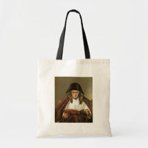 Old Woman Reading,  By Rembrandt Harmensz. Van Canvas Bag
