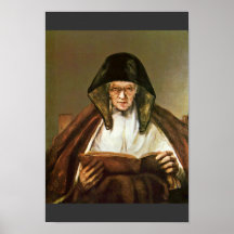 Old Woman Reading,  By Rembrandt Harmensz. Van Posters