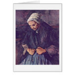 Old Woman With Rosary By Paul Cezanne cards