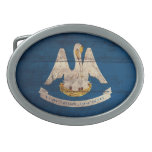 Old Wood Louisiana Flag; Belt Buckles
