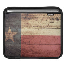 Old Wood Texas Flag Sleeve For iPads