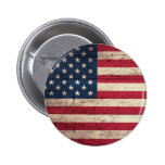 Old Wooden American Flag Button