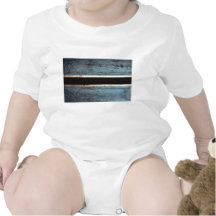 Old Wooden Botswana Flag Baby Bodysuit