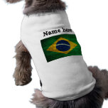Old Wooden Brazil Flag Dog Tshirt