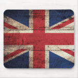 Old Wooden British Flag Mousepad