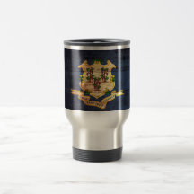 Old Wooden Connecticut Flag Mugs
