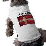 Old Wooden Denmark Flag Doggie Tee