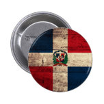 Old Wooden Dominican Republic Flag Pins
