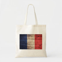 Old Wooden France Flag Tote Bag