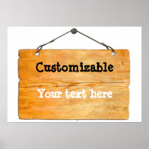 Old Wooden Hanging Sign