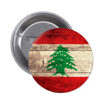 Old Wooden Labanon Flag Pins