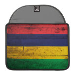 Old Wooden Mauritius Flag MacBook Pro Sleeves