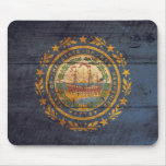 Old Wooden New Hampshire Flag; Mousepad