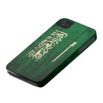 Old Wooden Saudi Flag Iphone 4 Case