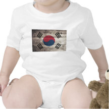 Old Wooden South Korean Flag Shirts