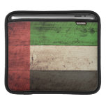 Old Wooden United Arab Emirates Flag Sleeve For iPads