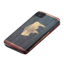 Old Wooden Wyoming Flag Case-Mate iPhone 4 Cases