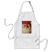 Old World Father Christmas Santa Claus Portrait Apron
