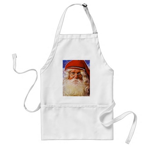 Old World Father Christmas Santa Claus Portrait Apron