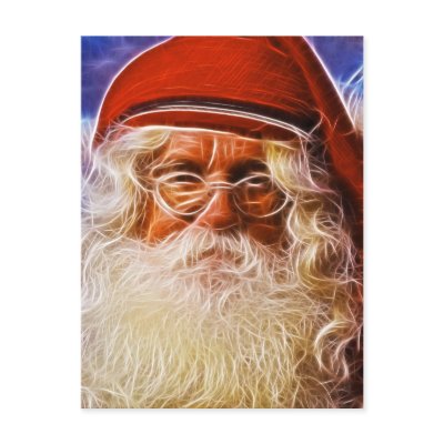 Old World Father Christmas Santa Claus Portrait Post Cards by KahunaLuna