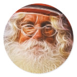 Old World Father Christmas Santa Claus Portrait stickers