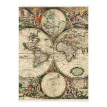 Old world map announcement