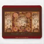 Old World Map Art - 1481 mousepads