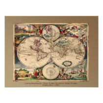Old World Map Art Print