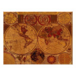 Old World Map Art Print Photograph