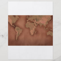 old world map flyer